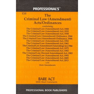 Professional's The Criminal Law (Amendment) Acts / Ordinances Bare Act